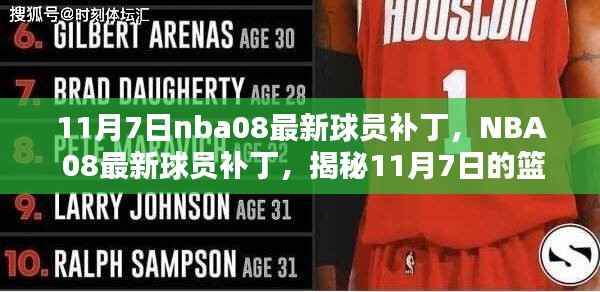 揭秘篮球传奇时刻,NBA 08最新球员补丁发布于11月7日