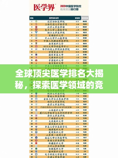 全球顶尖医学排名大揭秘,探索医学领域的竞争格局